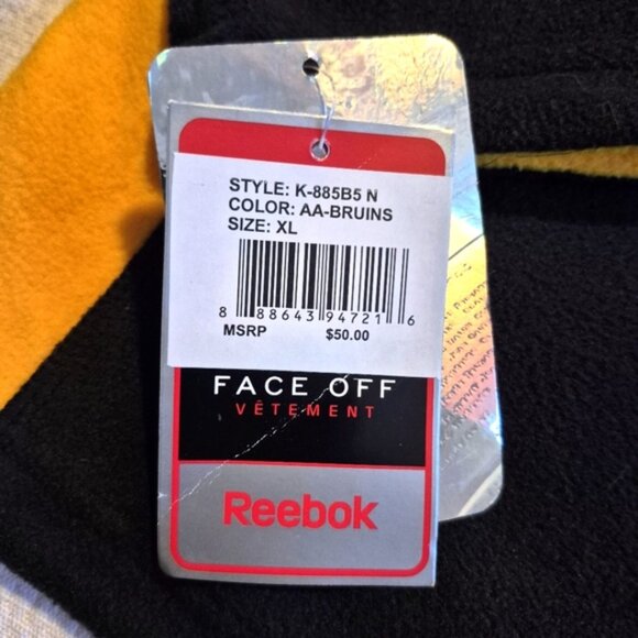 Boston Bruins boys size XL or 18 long sleeve fleece pull over 1/4 zipper NWT - Picture 3 of 6